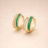 Elegant gold earrings with leaves