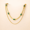 Double-layer gold necklace with elegant design