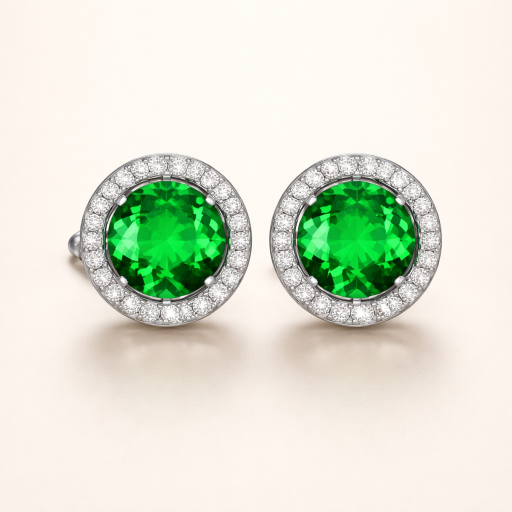 Elegant White Gold Earrings with Subtle Cubic Zirconia