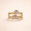 Elegant Gold Ring with Cubic Zirconia in Vintage Style