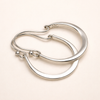 Soft moon white gold earrings