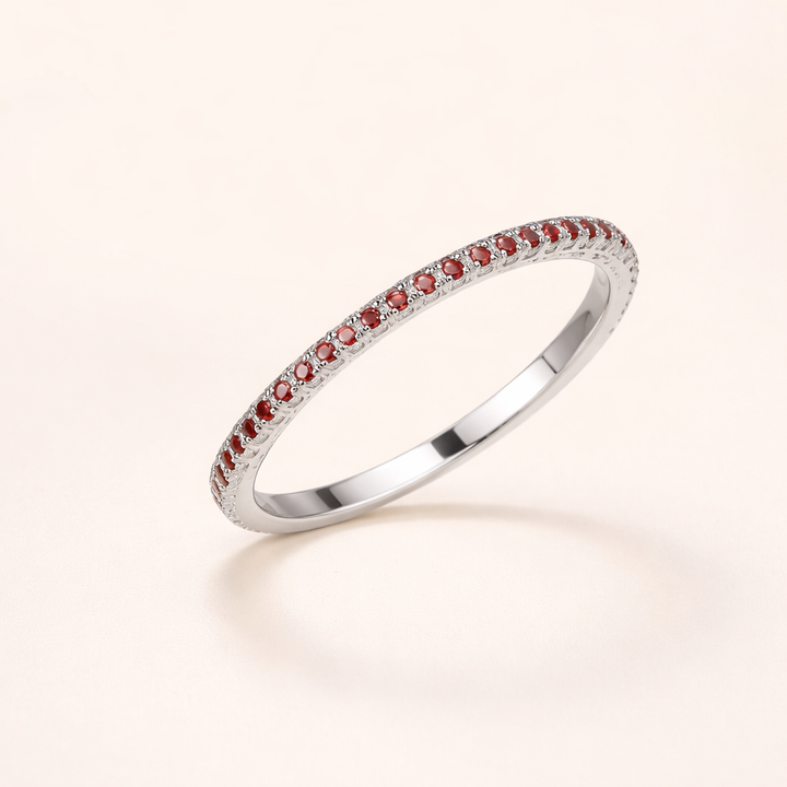 Elegant white gold ring with subtle cubic zirconia details