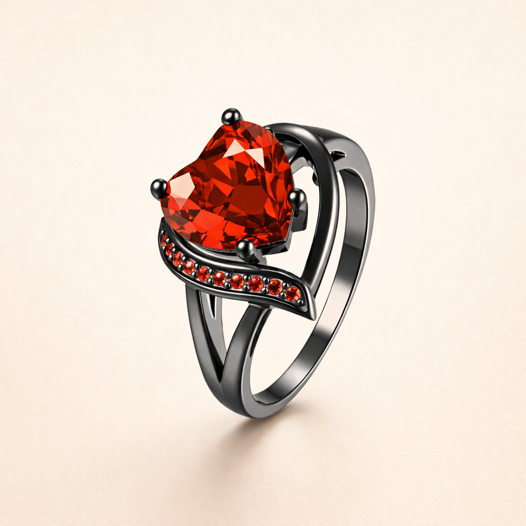Elegant white gold rose ring