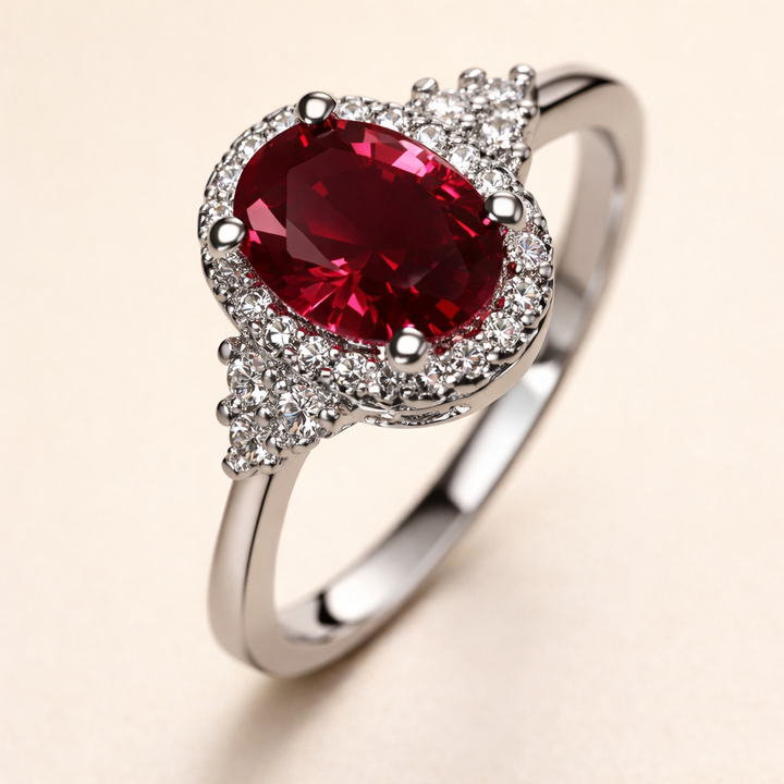 Elegant white gold ring with subtle cubic zirconia detail