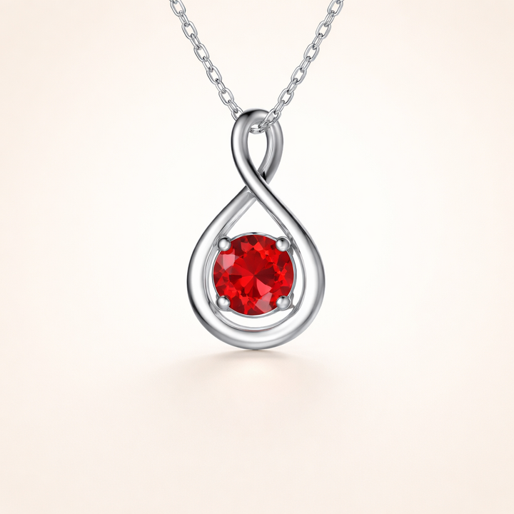 Endless white gold pearl necklace