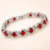 Elegant white gold tennis bracelet with sparkling cubic zirconia