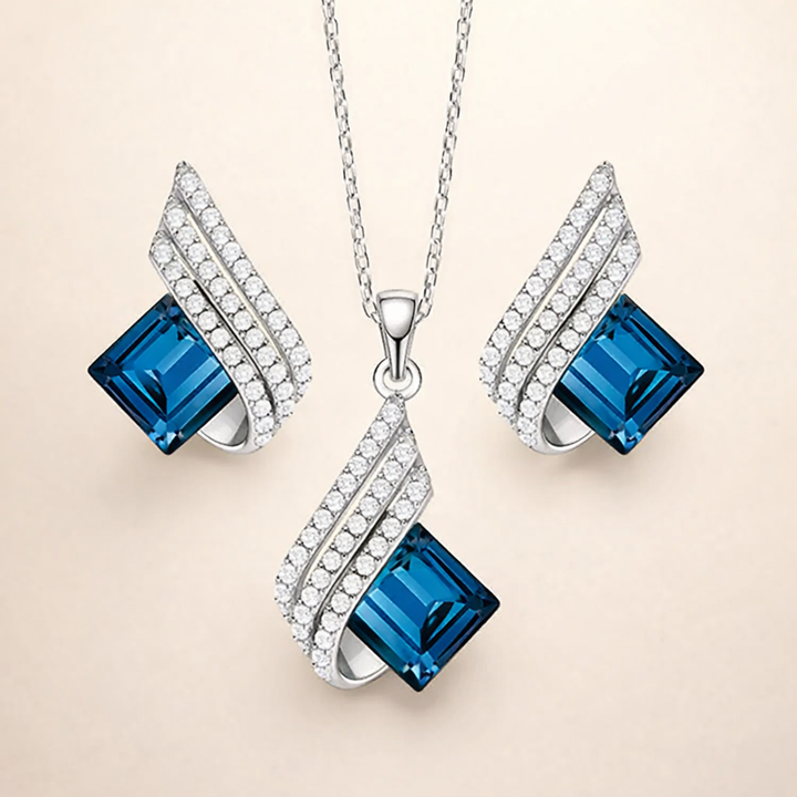 Elegant White Gold Jewelry Set with Refined Details