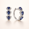 Elegant white gold earrings with sapphire accents