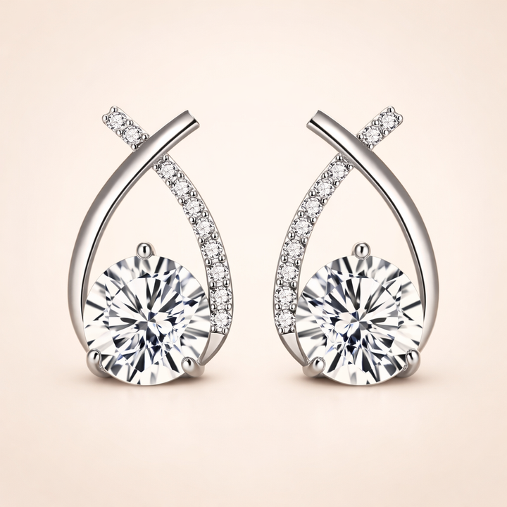 Elegant White Gold Earrings with Subtle Shine