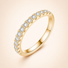 Refined Gold Ring with Moissanite
