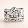 Refined Silver Ring with Sparkling Crystals