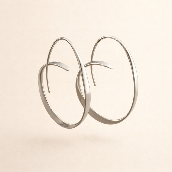 Elegant Gold Earrings with a Refined Spiral Shape