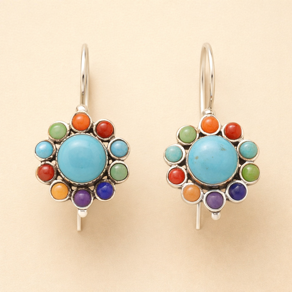 Elegant Multicolored Cubic Zirconia Earrings