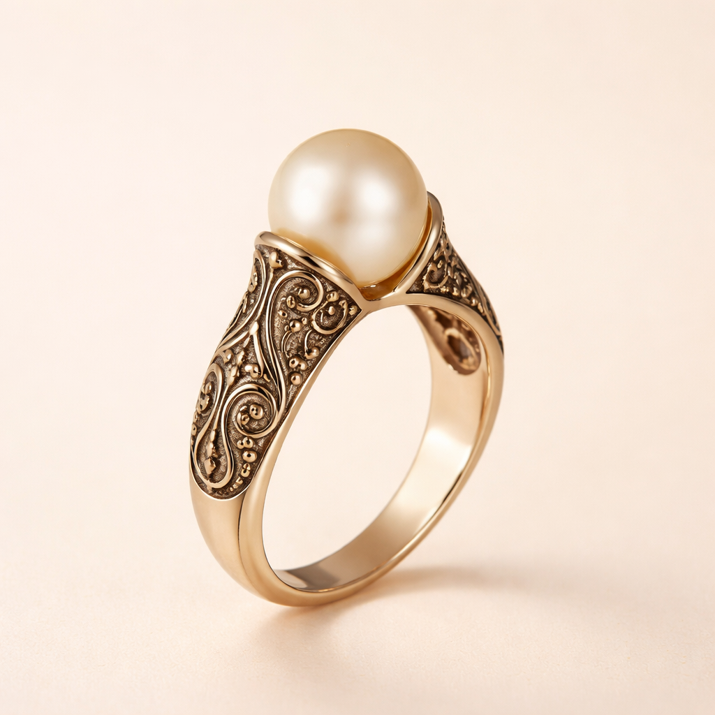 Retro Silver Ring with Refined Details