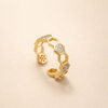 Refined gold ring with sparkling crystals