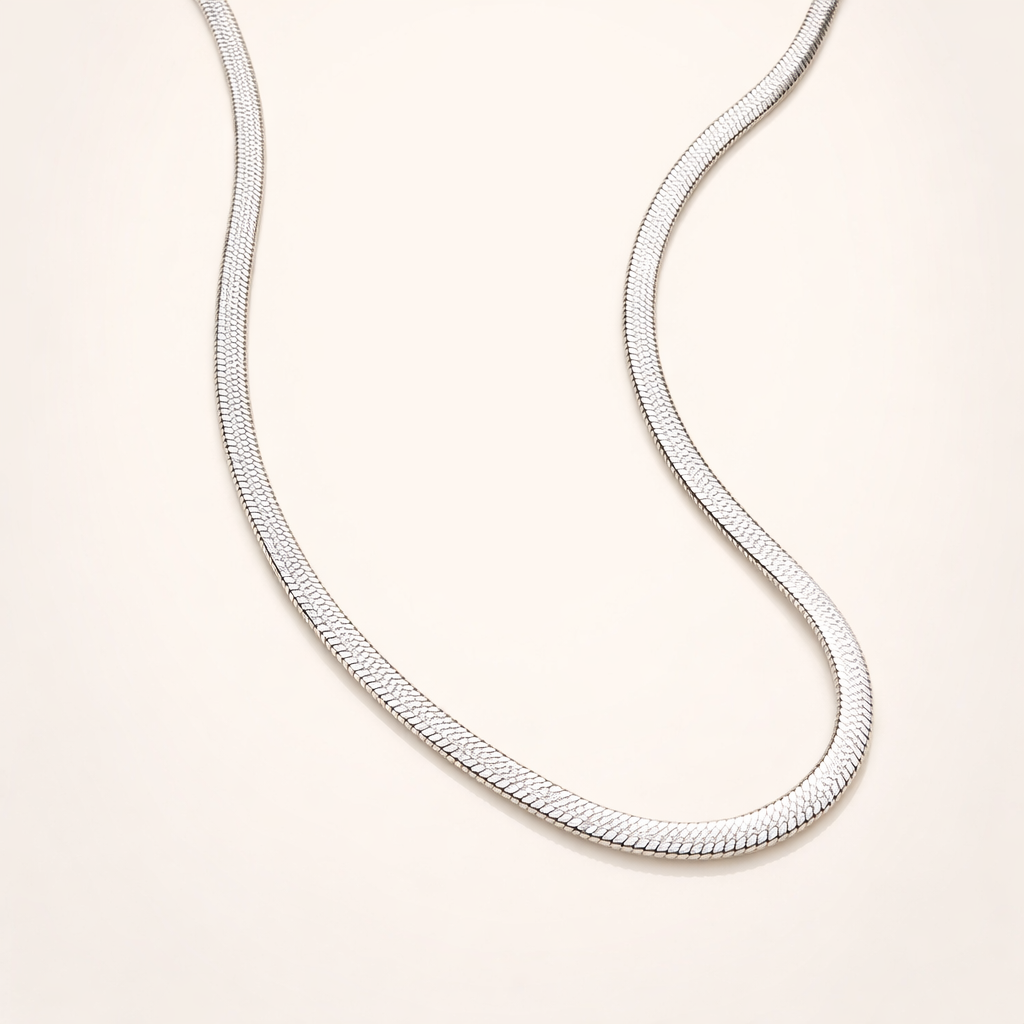 Elegant silver snake chain with refined shine