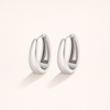 Elegant Silver Earrings with Subtle Cubic Zirconia Details
