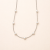 Elegant silver necklace with pearl and refined details