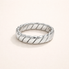 Elegant silver ring with a refined twist