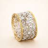 Elegant cubic zirconia ivy ring