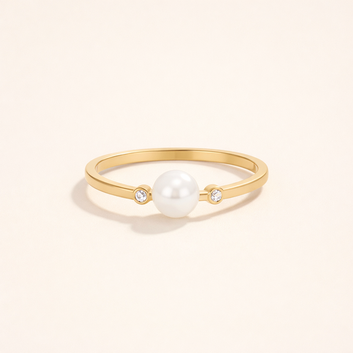 Soft freshwater pearl ring