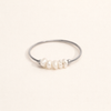 Elegant silver ring with classic freshwater pearl