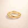 Sparkling silver wave ring set