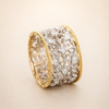 Elegant cubic zirconia ivy ring in vintage style