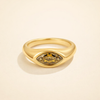 Refined green cubic zirconia ring