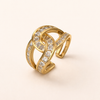 Interwoven silver ring with delicate details