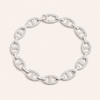Soft white gold bracelet with delicate details