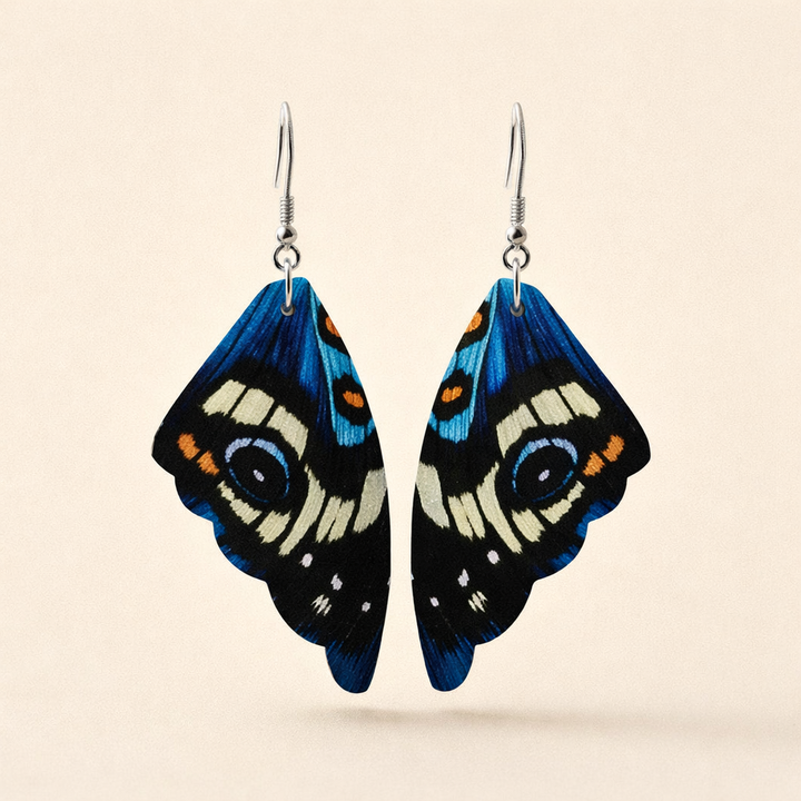 Vintage Exotic Butterfly Wings Earrings
