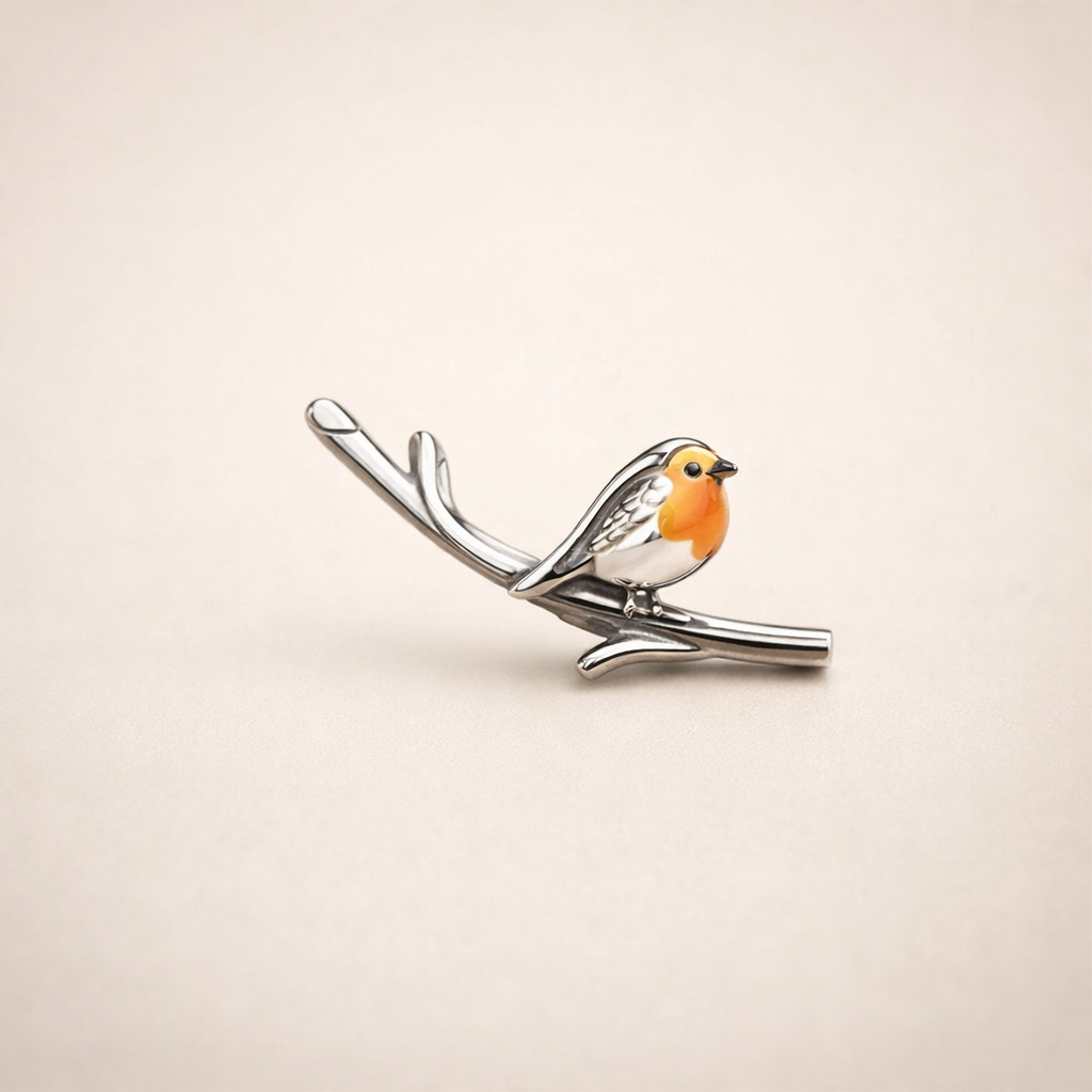 Vintage Birdie Silver Earrings