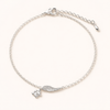 Silver Memorial Bracelet with Angel Wing & Paw Print | Handmade