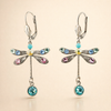 Elegant Engraved Dragonfly Earrings