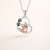 Cute Heart-Shaped Dog Pendant Necklace