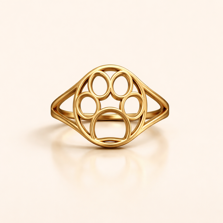 Open Paw Ring in Stainless Steel – Lightweight & Stylish