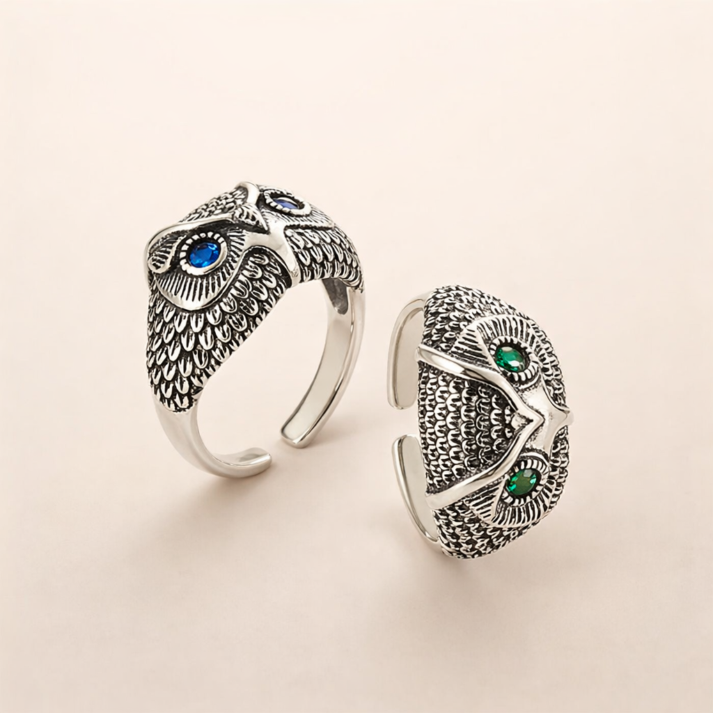 Sterling Silver Owl Ring
