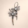 Vintage Dragonfly Moonstone Earrings