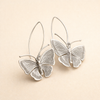 Vintage Silver Butterfly Earrings