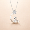 Sterling Silver Cat Moon Star Pendant