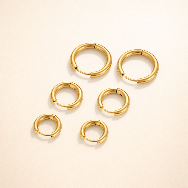 Gold Trio Mini Hoop Set