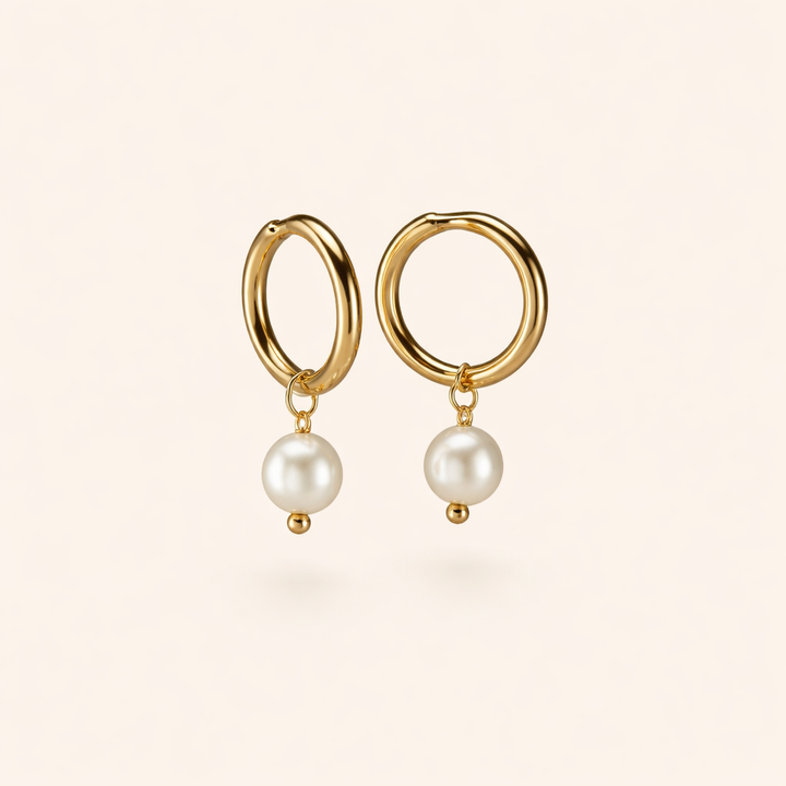 Freshwater Pearl Bella Hoop Earrings