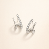 Silver & Crystal Claw Earrings