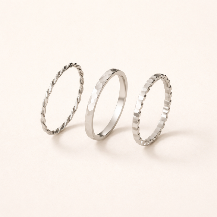 Hella Silver Stacked Ring