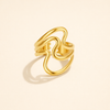 Gold Waves Wrap Ring