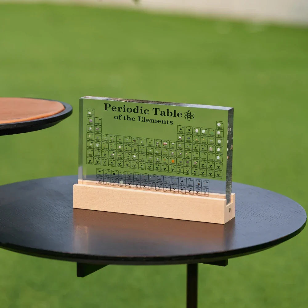 Illuminated Periodic Table with Real Elements - Elementa