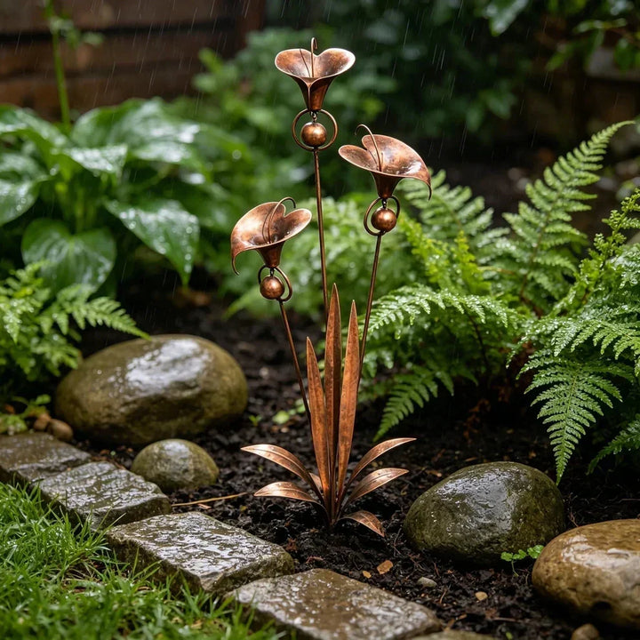 Copper Bloom Garden Stakes