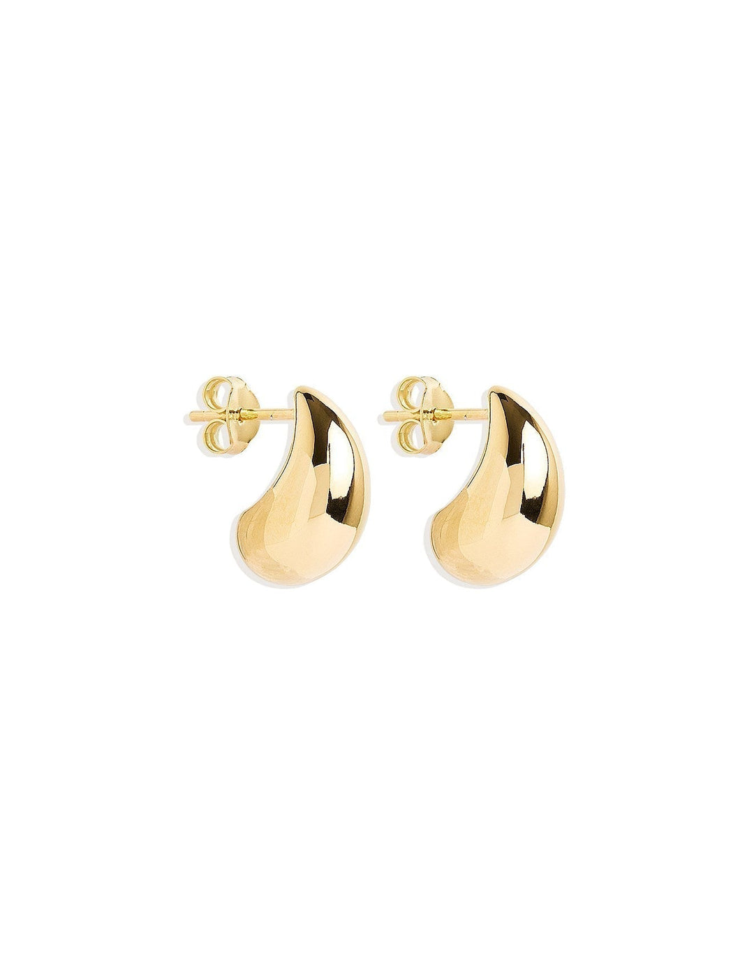 Elegant white gold earrings with subtle dangling elements