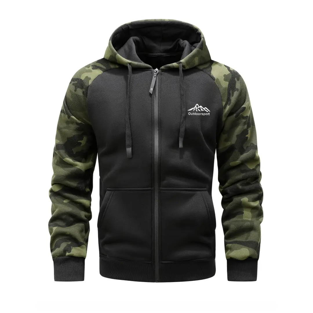 Warm and Comfortable Men's Camo Fleece Jacket - Ethan